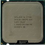 Центральный процессор (CPU) Intel Core 2 Duo E7400 {Wolfdale} (LGA 775) [2 cores] L2 3M, 2,8 ГГц